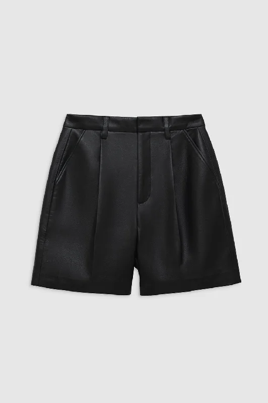 Carmen Short - Black Recycled Leather