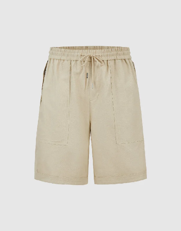 Elastic Waist Loose Shorts