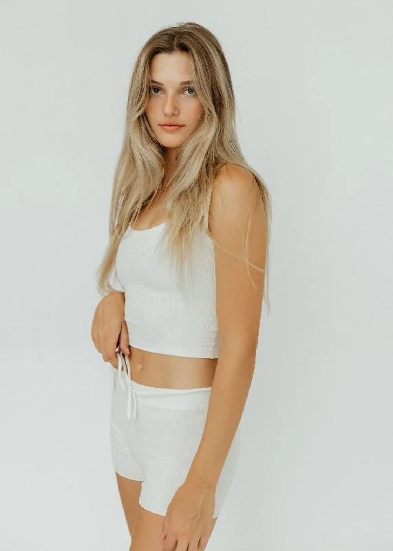 Éterne Drawstring Short in Cream