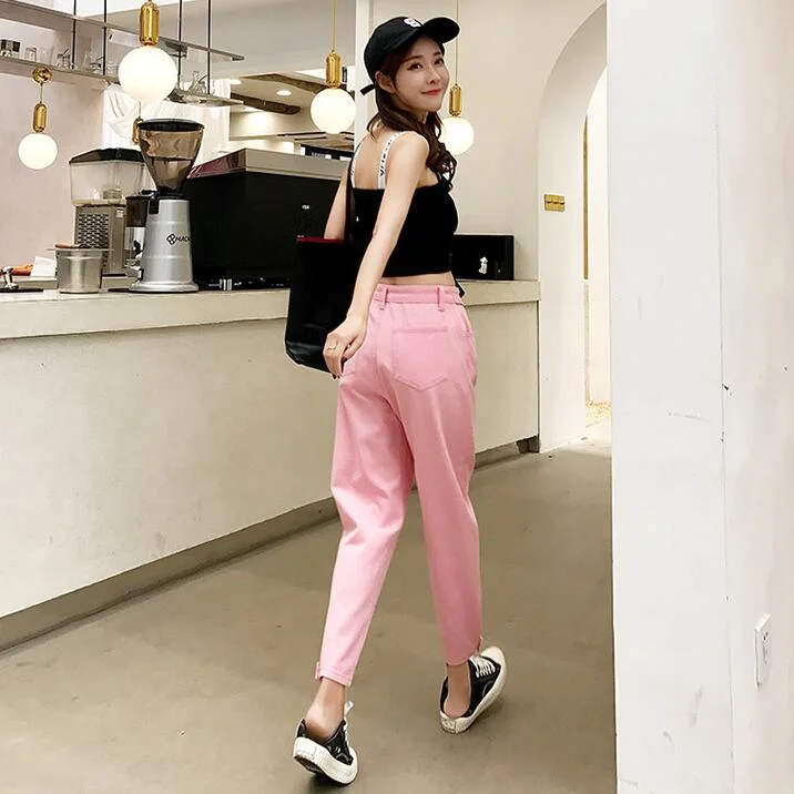 Fashion pink casual pants yv43234