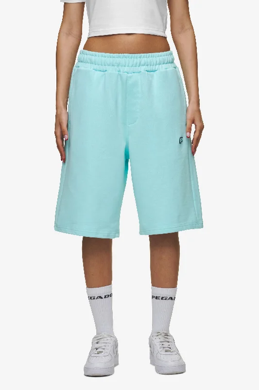 Leono Overknee Heavy Sweat Shorts Washed Sky Blue Gum