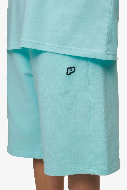 Leono Overknee Heavy Sweat Shorts Washed Sky Blue Gum