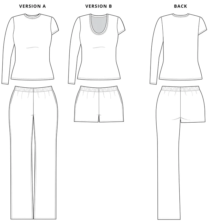 PDF Pattern - Comfi Lounge Tee + Pants Set | Pattern Scout