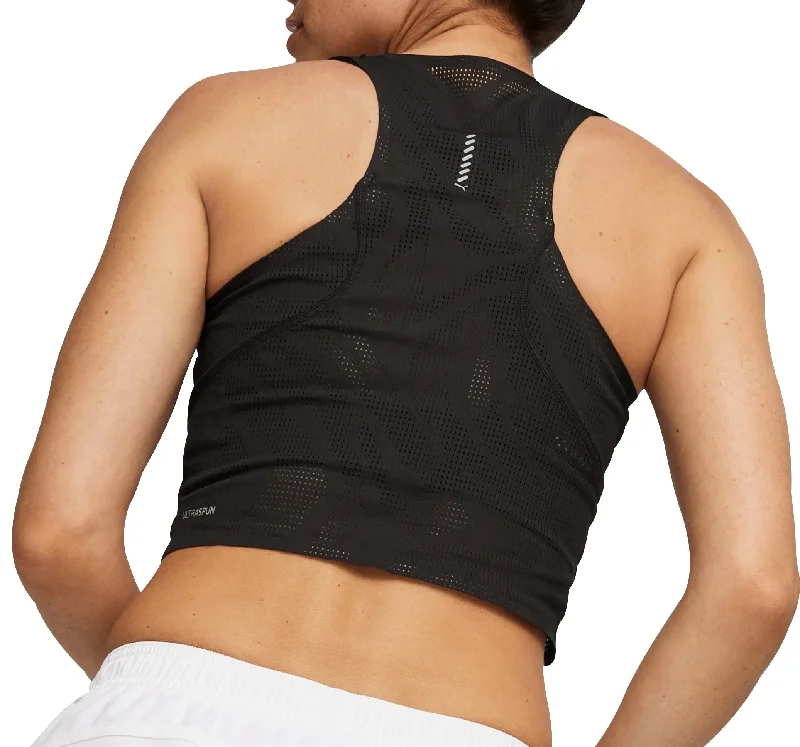 Puma Run Ultraspun Womens Running Crop Top - Black