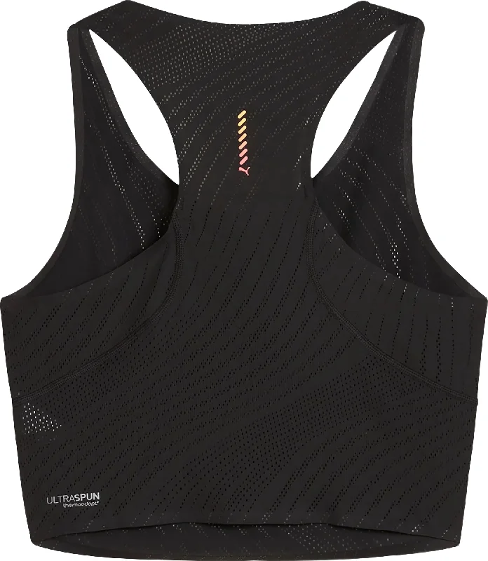 Puma Run Ultraspun Womens Running Crop Top - Black