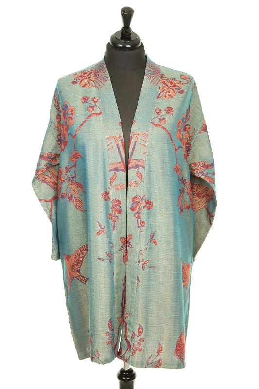 Reversible Kimono Jacket in Opaline