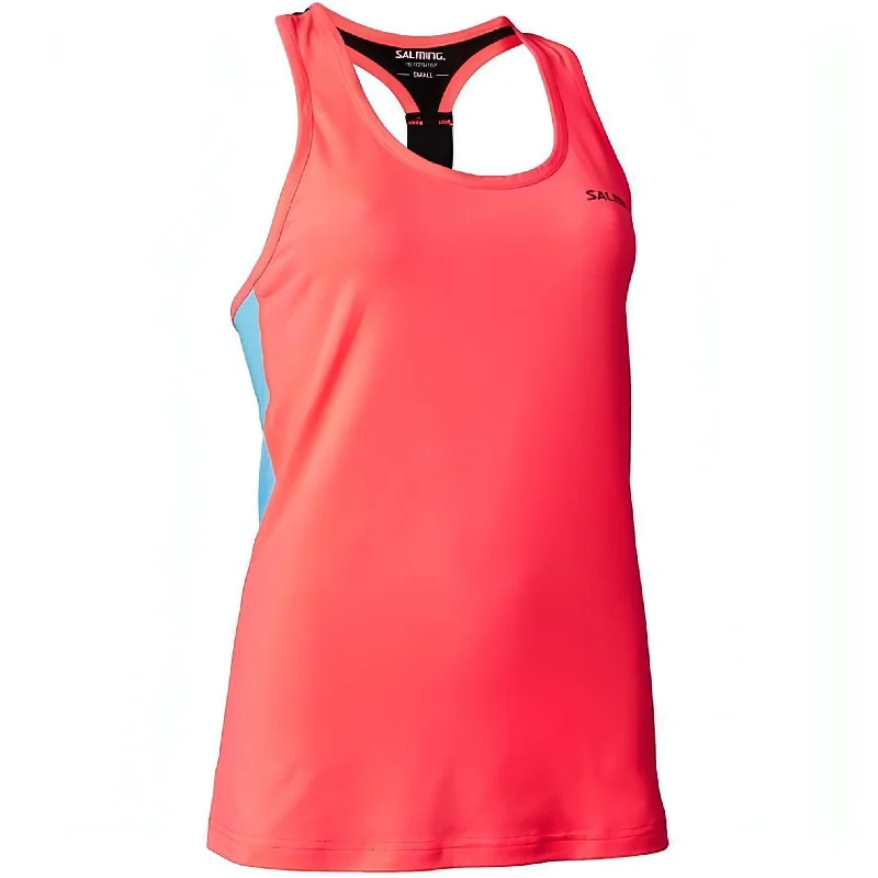 Salming T-Back Womens Running Vest Tank Top - Pink