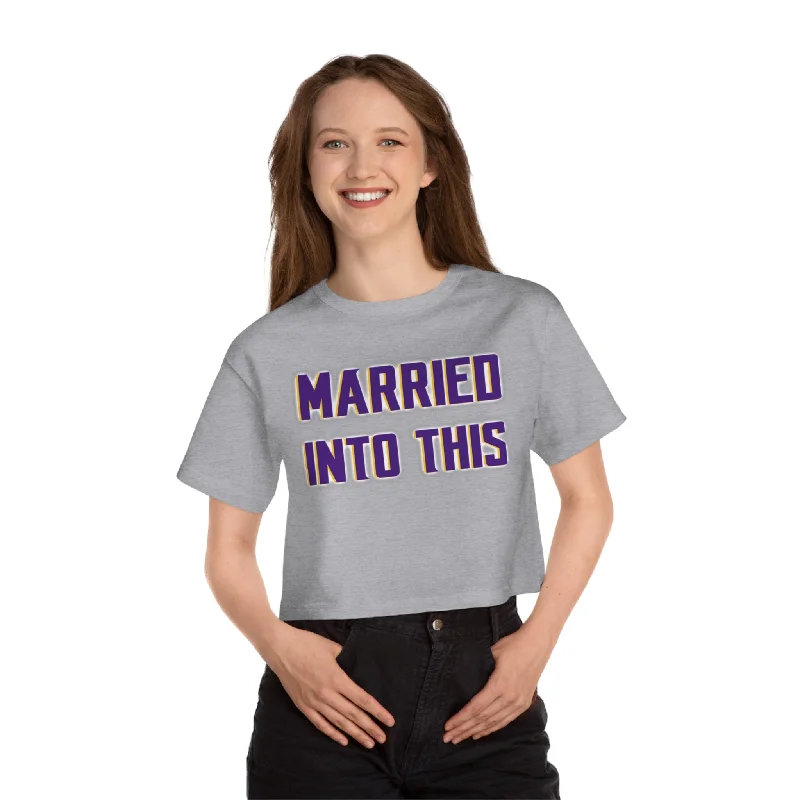 Women's Champion Heritage Cropped Top - Married Into This