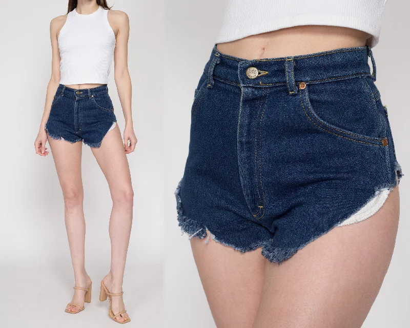 XS 80s Lee Riders Cut Off Cheeky Jean Booty Shorts