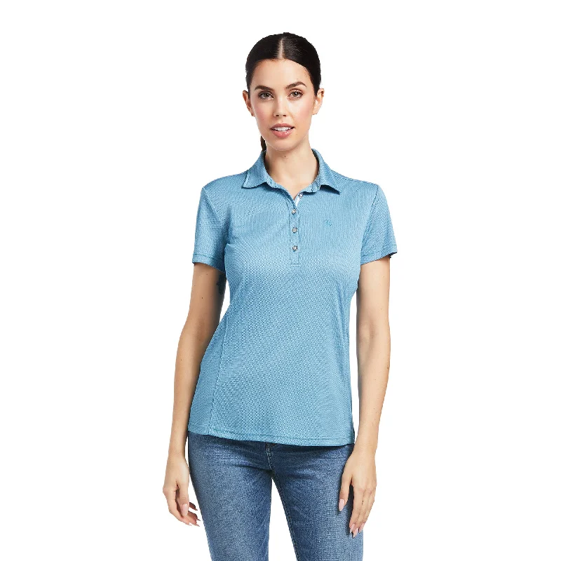 10039323 Ariat Women's Talent SS Polo Saxony Blue