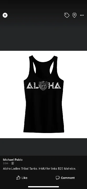 Aloha Shield Tribal Ladies Tattoo Tank