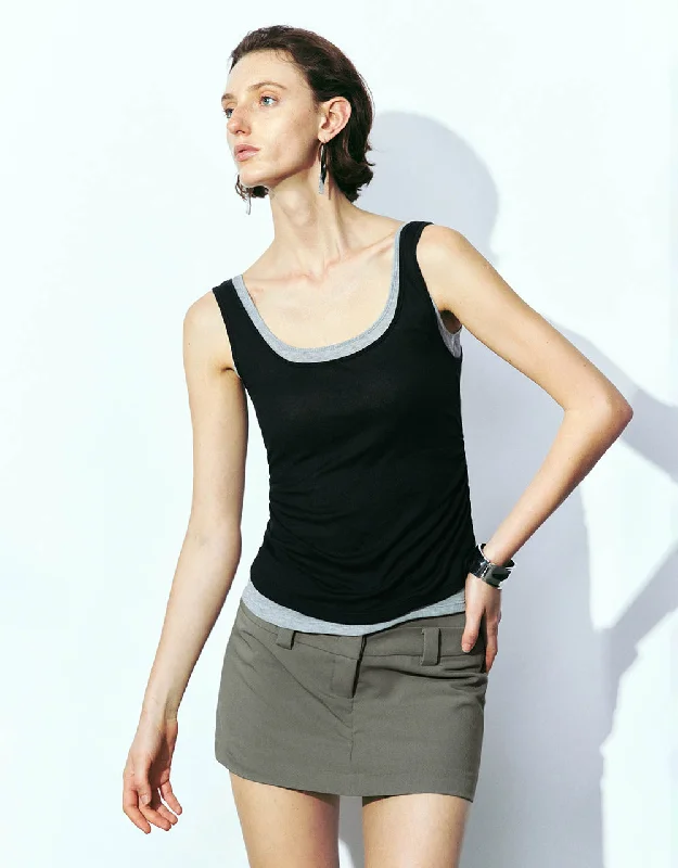 Crew Neck Skinny Tank Top