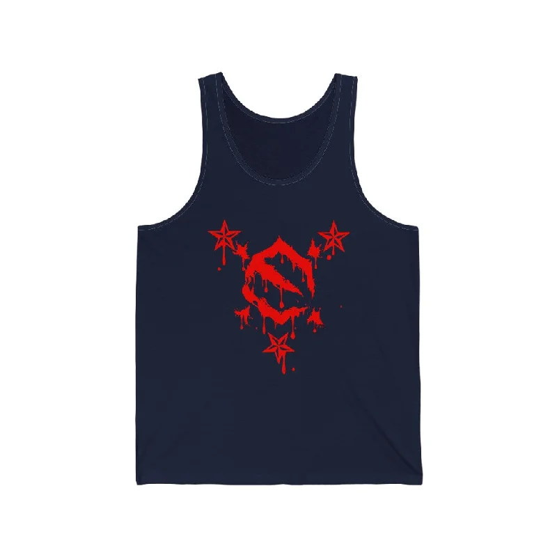 EZ MIL Drip Red Emblem Unisex Jersey Tank