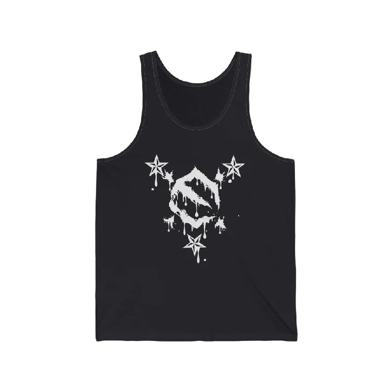 EZ MIL Drip White Emblem Unisex Jersey Tank