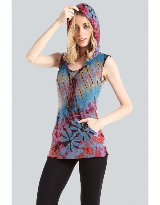 Kathmandu Tie Dye Hooded Tank TH1206