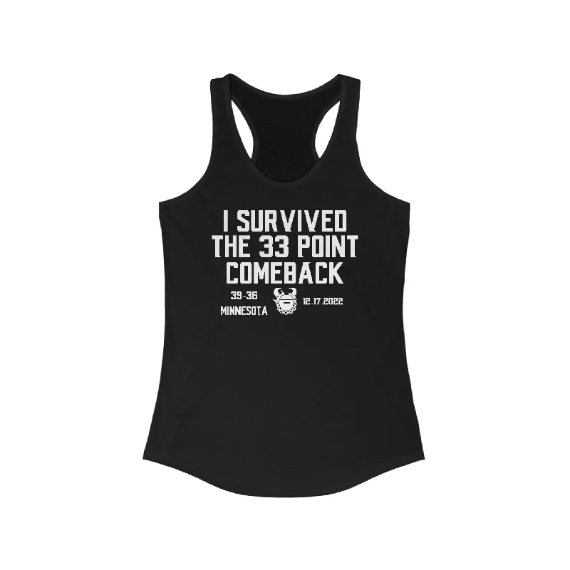 Ladies Ideal Racerback Tank - Survived the 33 Point Comeback