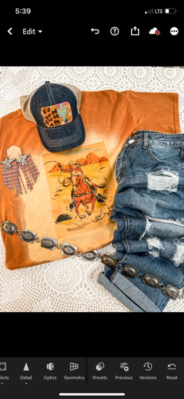 Orange Cowboy Tee