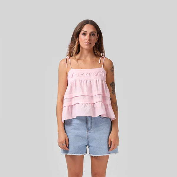 RPM Charlie Singlet - Baby Pink