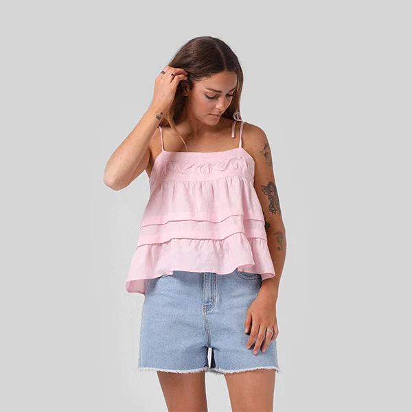 RPM Charlie Singlet - Baby Pink