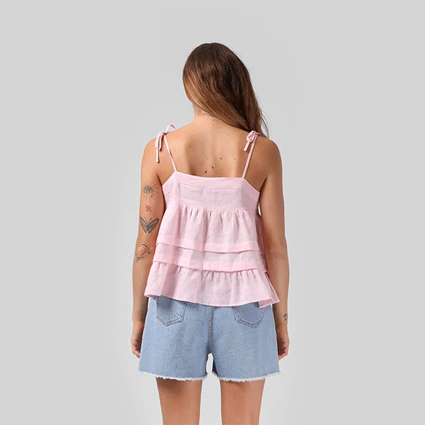 RPM Charlie Singlet - Baby Pink