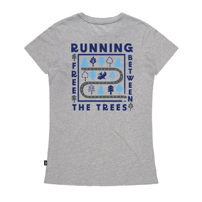 The Trail Co. Casual Tee | Grey Running Free | Womens