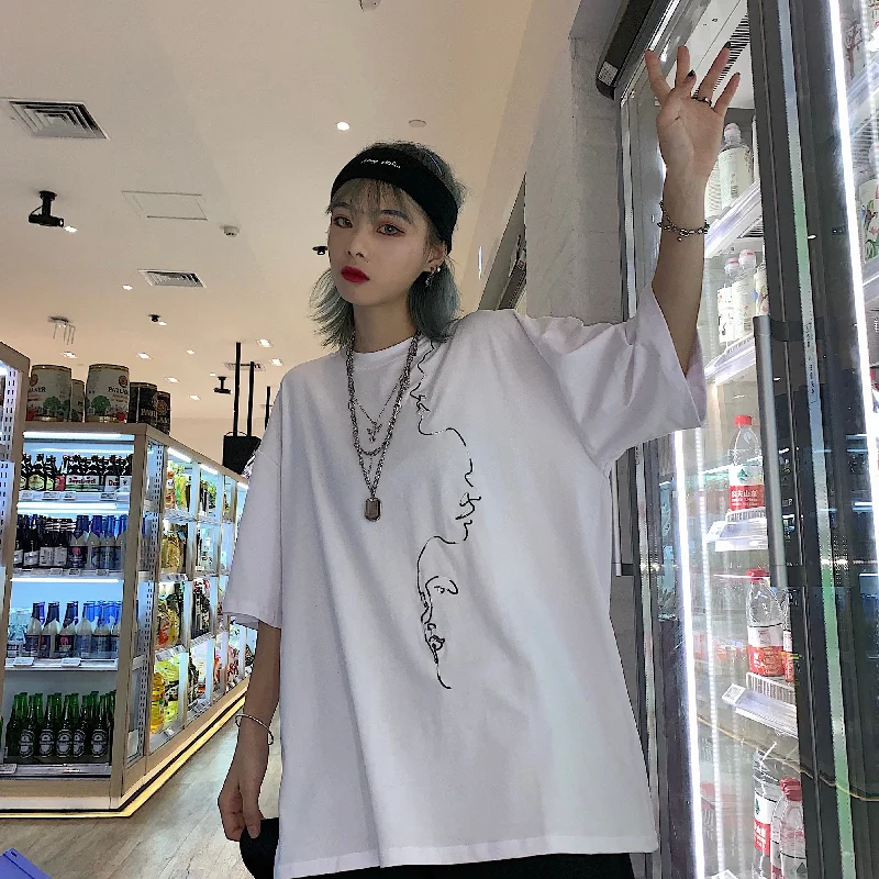 ulzzang Harajuku style casual T-shirt yv43093