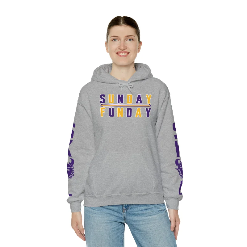 Unisex Heavy Blend™ Hooded Sweatshirt - Sunday FUNday + Original (Sleeves)