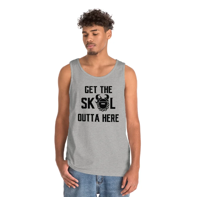 Unisex Heavy Cotton Tank Top - Get OUTTA Here