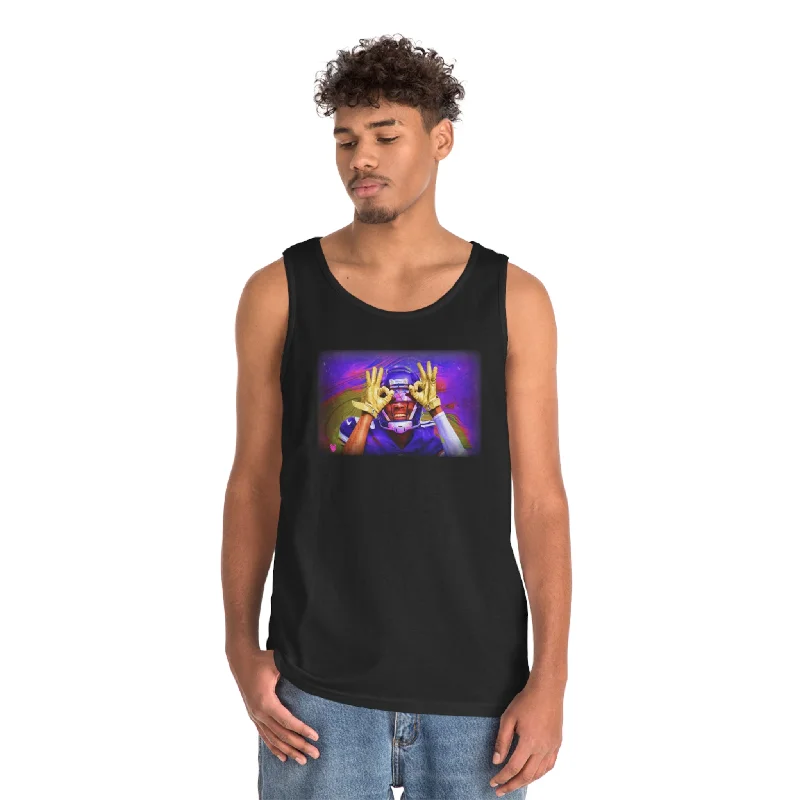 Unisex Heavy Cotton Tank Top - Griddy (Color Blast)