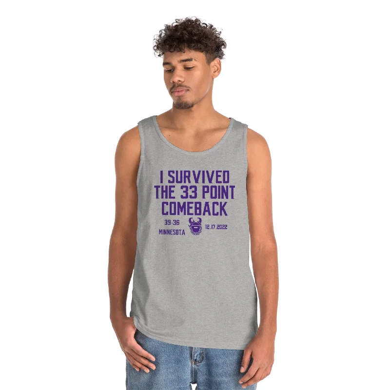 Unisex Heavy Cotton Tank Top - Survived the 33 Point Comeback