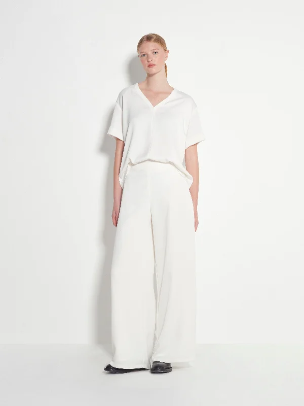 Yvette Top (Luxe Crepe) White