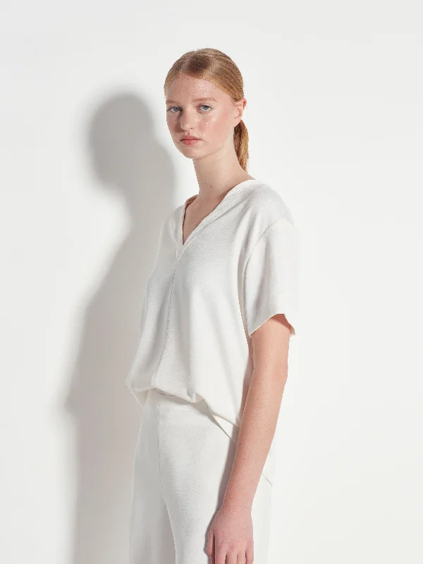 Yvette Top (Luxe Crepe) White