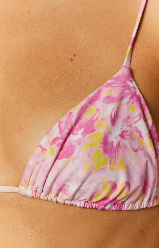 9.0 Swim Venice Pink Hibiscus Bikini Top