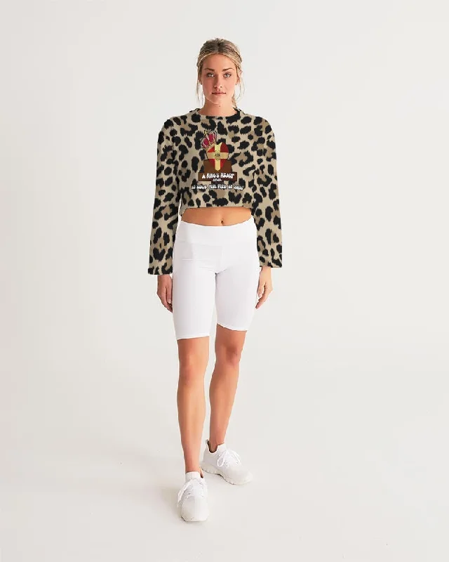 AKH Leopard Women's Cropped Sweatshirt