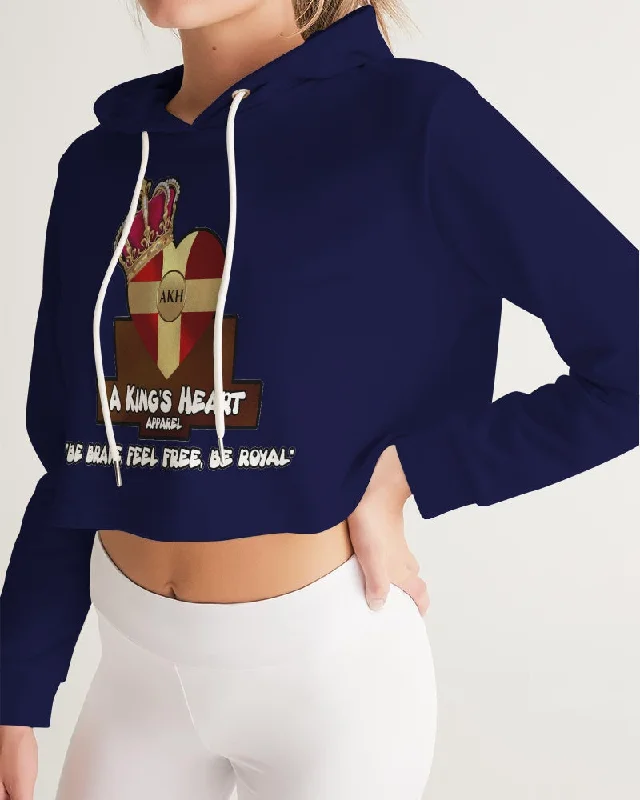 AKH Navy Blue Women's Cropped Hoodie