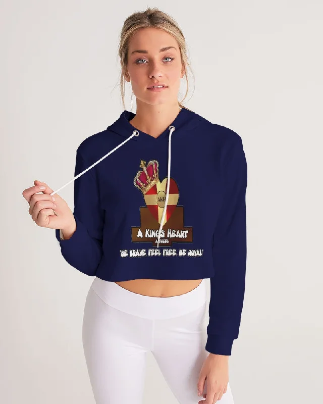 AKH Navy Blue Women's Cropped Hoodie