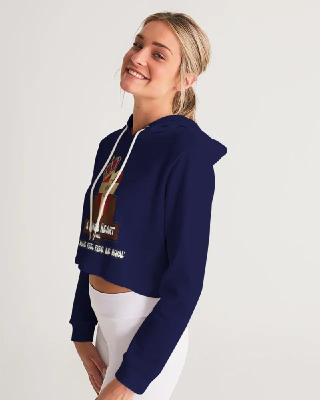 AKH Navy Blue Women's Cropped Hoodie