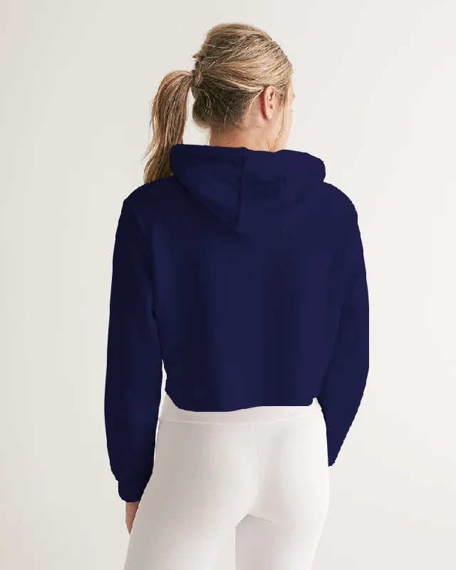 AKH Navy Blue Women's Cropped Hoodie