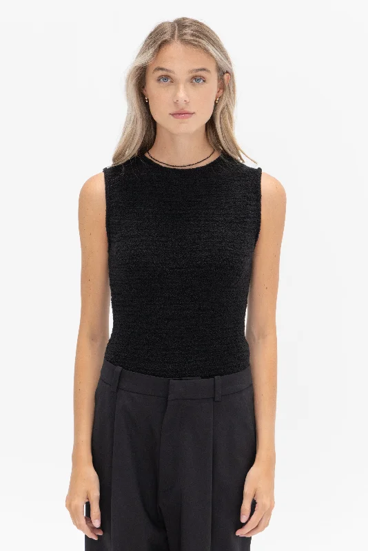 Knit Bodysuit, Black