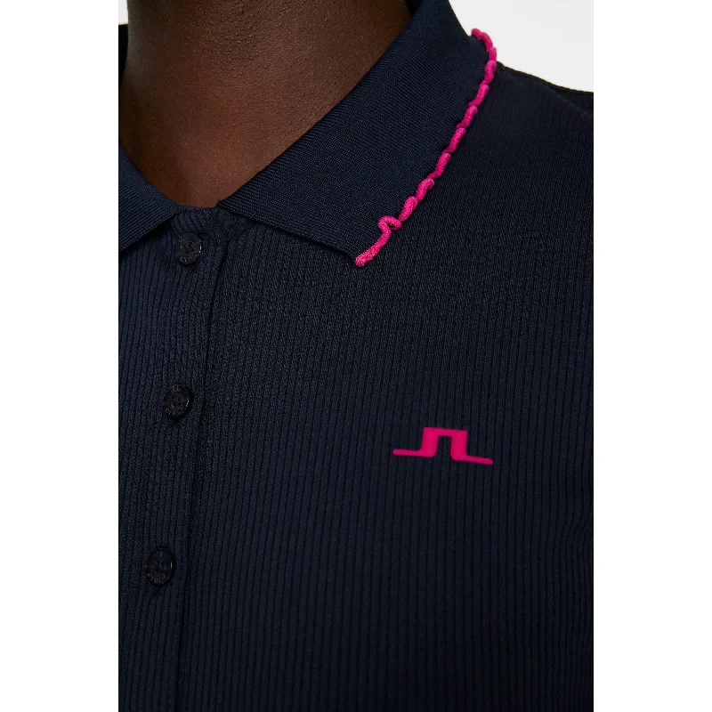 J.Lindeberg Women's Marita Golf Polo Shirt - JL Navy