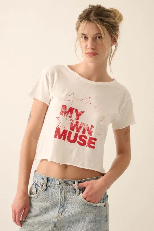 My Own Muse Cropped Graphic Baby Tee