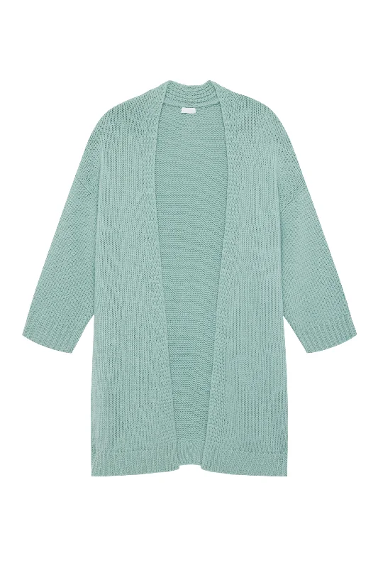 PERRY  OPEN FRONT CASHMERE CARDIGAN | SEAFOAM