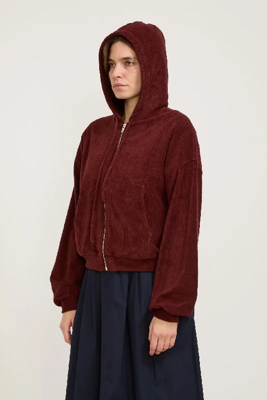 Ran Hoodie Aster Brown Red