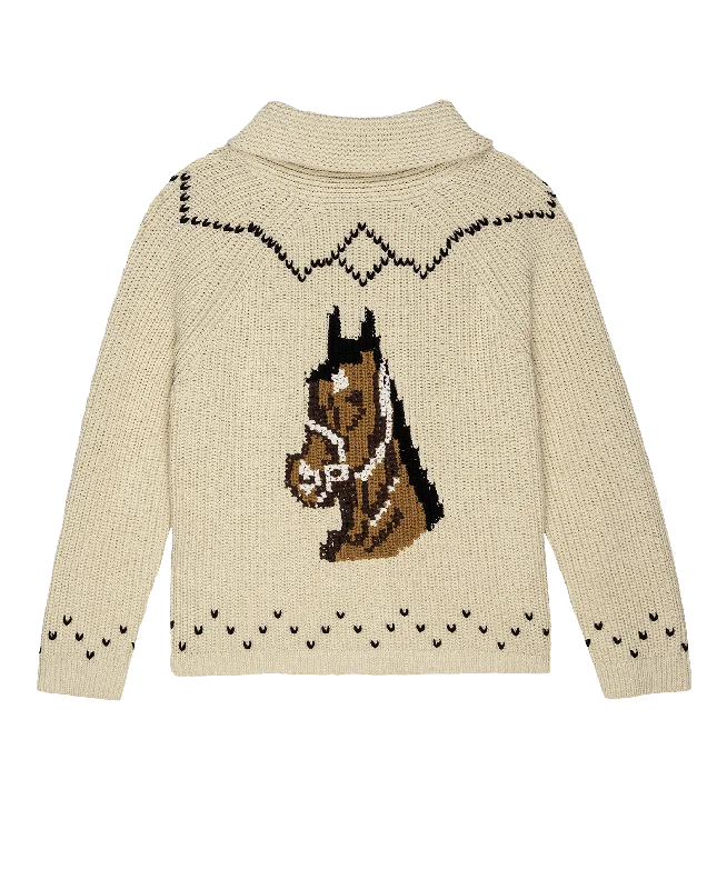 The Horse Lodge Cardigan in Cream