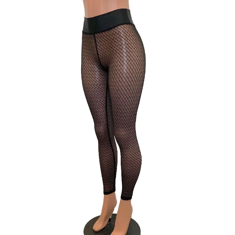 Black Vixen Mesh ""Fishnet"" Leggings Pants