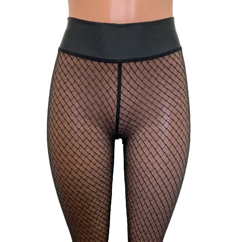 Black Vixen Mesh ""Fishnet"" Leggings Pants