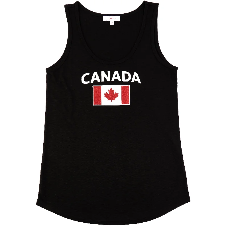 Canada EH Women's Glitter Graphic Print Tank Top