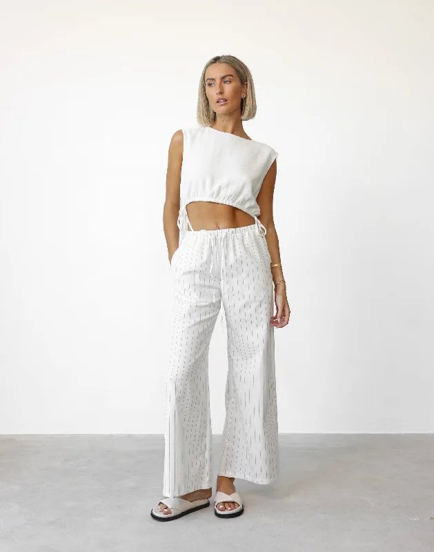 Charlie Pants (White Pinstripe)