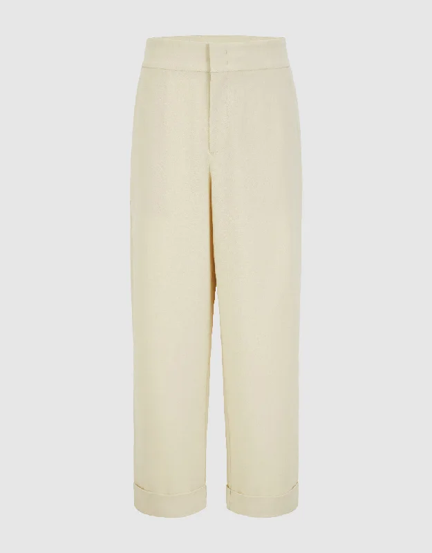 Cropped Straight Pants