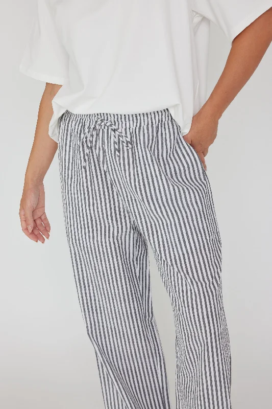 DENIS Pants Black Stripe